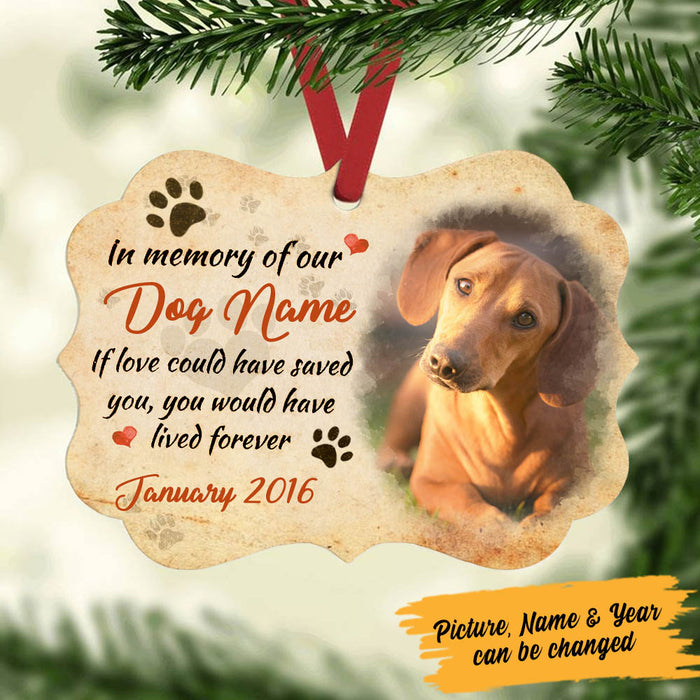 Personalized Dog Memorial In Memory of Our MDF Benelux Ornament NB111 99O60 1