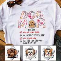Personalized Dog Mom Yes He Is My Child T Shirt MR163 95O36 thumb 1