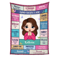 Personalized Gift For Granddaughter God Says I Am Blanket 30195 thumb 1