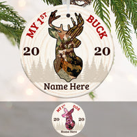 Personalized My First Duck And Doe Hunting Deer  Ornament OB62 73O53 thumb 1