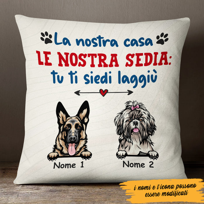 Personalized My House My Chair Dog Cane Italian Pillow AP1214 30O47 (Insert Included) 1