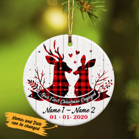 Personalized Deer Hunting Couple First Engaged  Ornament SB101 26O47 thumb 1