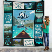 The Lake Is Calling Fleece Blanket JL22 30O36 thumb 1