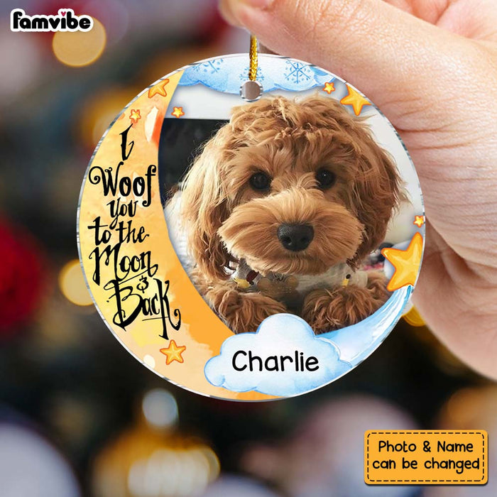 Personalized Gift For Dog Lovers: I Woof You To The Moon And Back