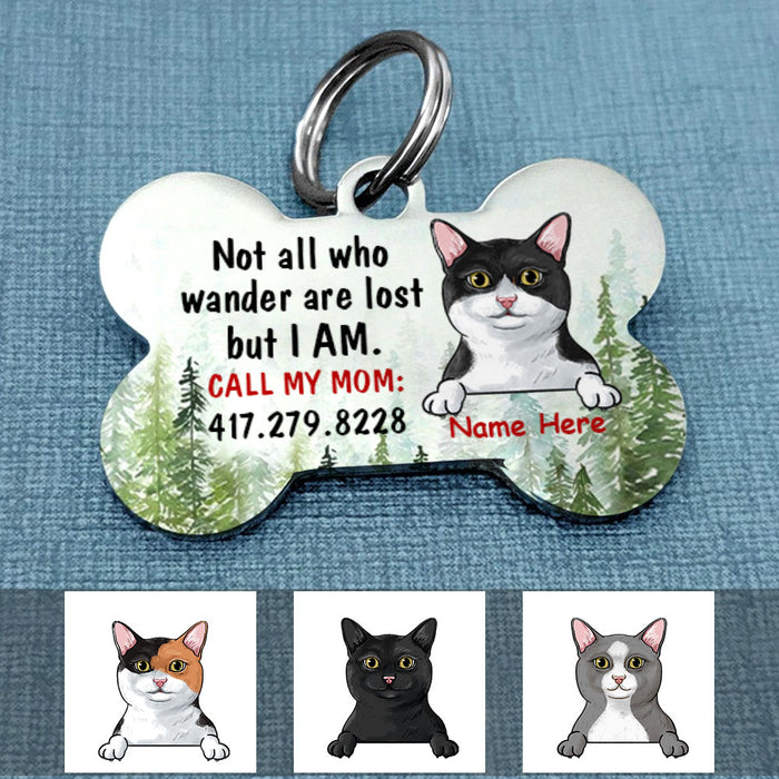 Personalized Cat Lost Wander Bone Pet Tag NB131 81O58 1
