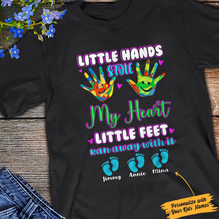 Personalized Grandparents Little Feet T Shirt JN161 81O34 1