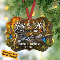 Personalized Deer Hunting Couple We Got This MDF Benelux Ornament NB121 73O57 thumb 1