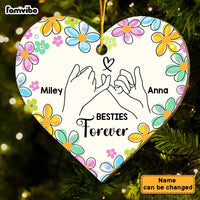 Personalized Friendship Floral Love Heart Ornament 30349 thumb 1
