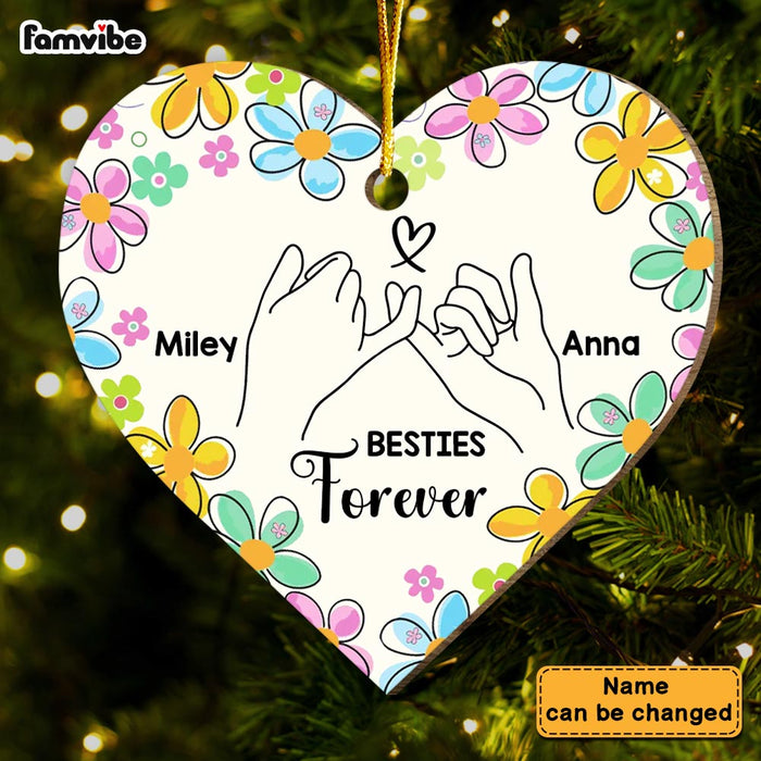 Personalized Friendship Floral Love Heart Ornament 30349 1