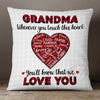 Personalized Grandma Mom Touch This Heart Pillow MR42 30O53 (Insert Included) 1