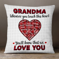 Personalized Grandma Mom Touch This Heart Pillow MR42 30O53 (Insert Included) thumb 1