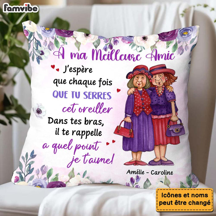 Personalized Gift For Friends French À Ma Meilleure Amie Pillow 30983 1