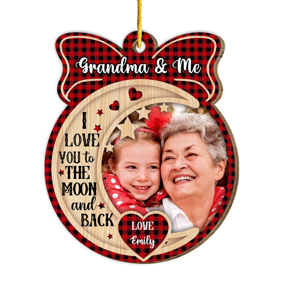 Personalized Gift For Grandma Nana And Me Upload Photo Ornament 29850 Primary Mockup