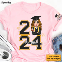 Personalized Graduation Senior Sleeve Printed T-shirt 32339 thumb 1