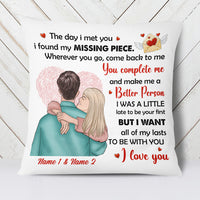 Personalized Couple You Complete Me Pillow MR81 30O34 (Insert Included) thumb 1
