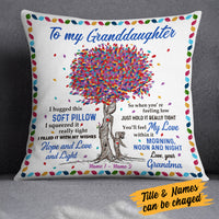 Personalized Grandma Granddaughter Mom Daughter Tree Pillow MR298 30O34 (Insert Included) thumb 1