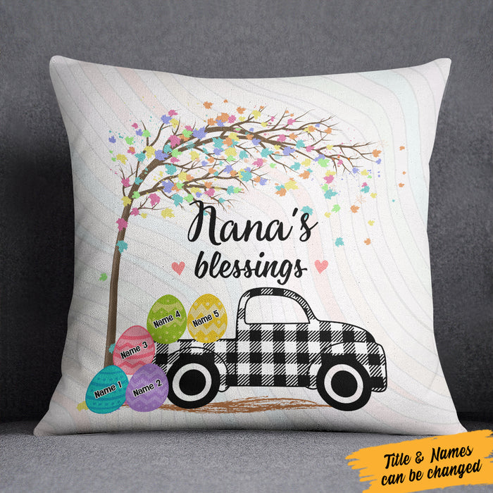 Personalized Grandma Peeps Easter Truck Pillow FB191 81O36 (Insert Included) 1