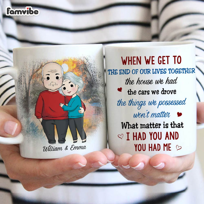 Personalized Couple Gift We Get To The End Of Our Lives Together Mug 31245 1