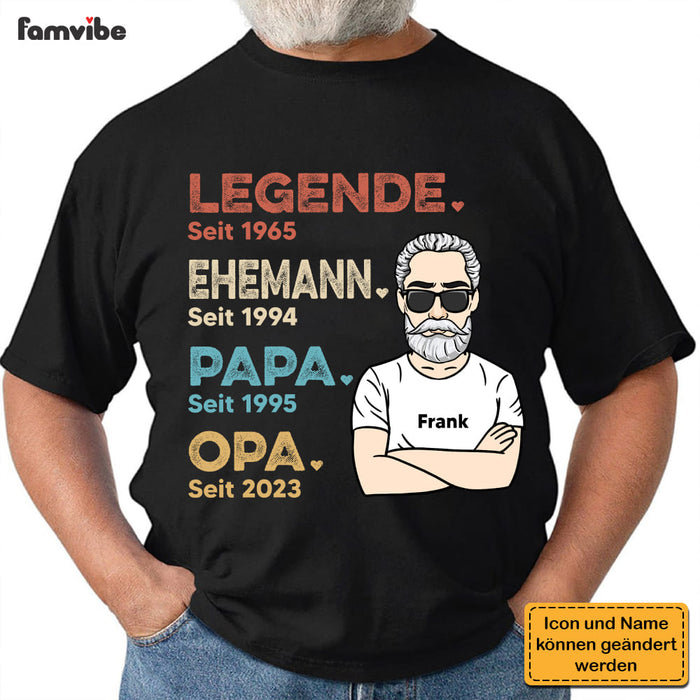 Personalized Gift For Grandpa German Opa Shirt - Hoodie - Sweatshirt 30288 1