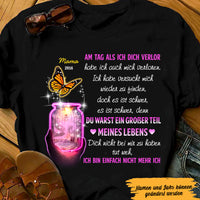 Personalized Butterflies Memorial Mom Dad Denkmal German T Shirt AP136 30O47 thumb 1
