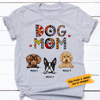 Personalized Dog Mom Cute T Shirt FB221 81O58 thumb 1