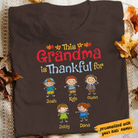 Personalized Grandma Thankful Fall Halloween T Shirt AG202 81O34 thumb 1