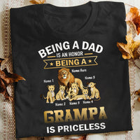 Personalized Dad Grandpa Lion T Shirt MY201 30O34 thumb 1