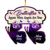 Personalized Memorial Butterflies Appear When Angels Are Near Ornament 30043 1