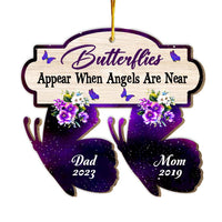 Personalized Memorial Butterflies Appear When Angels Are Near Ornament 30043 thumb 1