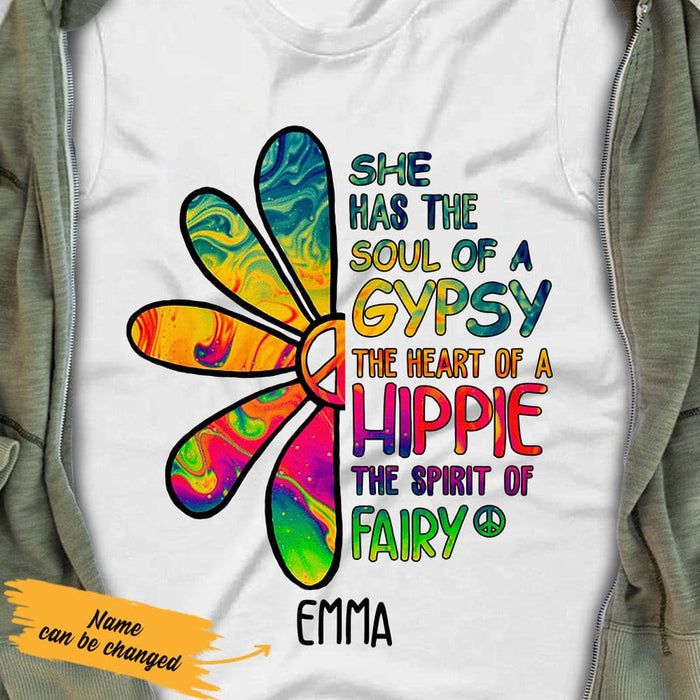 Personalized Hippie White T Shirt JN173 67O36 1