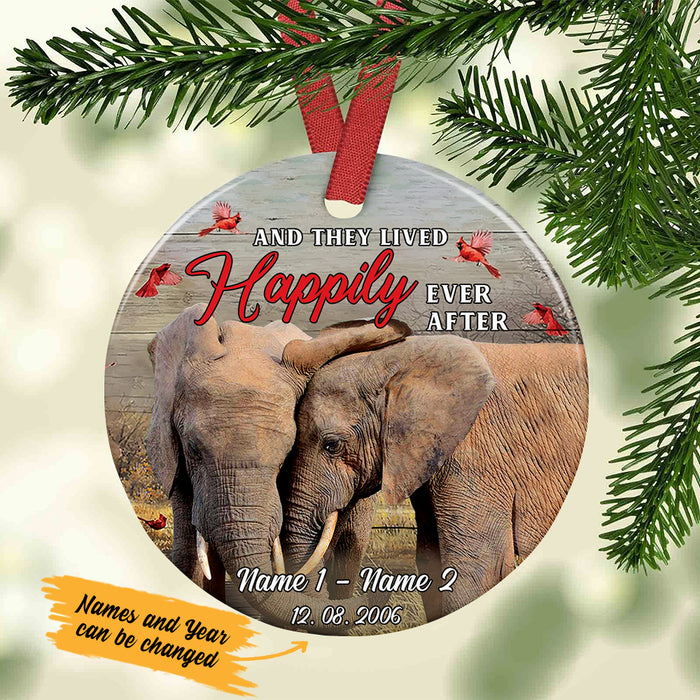 Personalized Elephant Couple  Ornament SB163 67O36 1