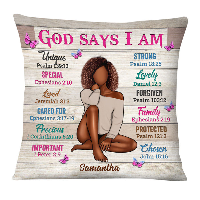Personalized Gift For Woman God Says I Am Pillow 30503 1