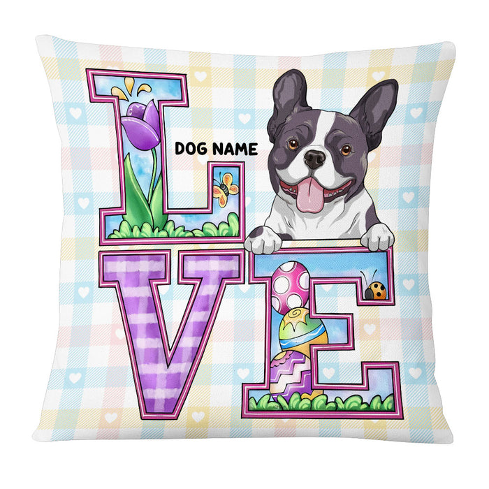 Personalized Love Easter Dog Mom Pillow FB104 24O53 1