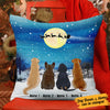 Personalized Dog Christmas Watching Santa  Pillow OB263 81O53 (Insert Included) 1
