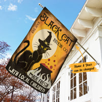 Personalized Black Cat Brewing Company Halloween Flag AG222 85O58 thumb 1