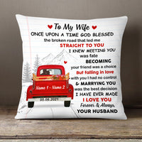 Personalized God Bless The Road Couple Pillow AP231 65O58 (Insert Included) thumb 1