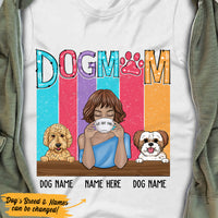 Personalized Colorful Dog Mom T Shirt FB31 65O36 thumb 1