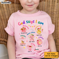 Personalized Gift For Granddaughter Gods Says I Am Kid T Shirt - Kid Hoodie - Kid Sweatshirt 31063 thumb 1