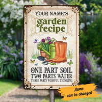 Personalized Garden Recipe Metal Sign JN301 30O53 thumb 1