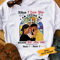 Personalized We Are One BWA Couple Christian T Shirt SB171 67O53 thumb 1