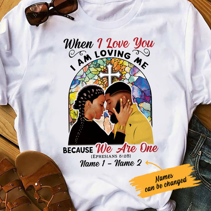 Personalized We Are One BWA Couple Christian T Shirt SB171 67O53 1