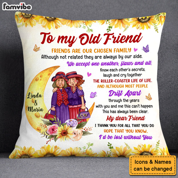 Personalized Gift To My Old Friend Sunflower Pillow 30418 1