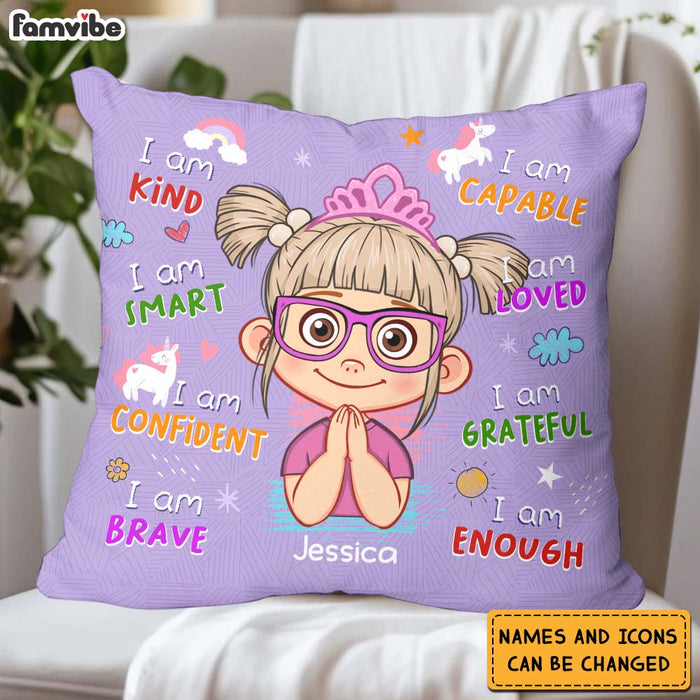 Personalized Birthday Gift For Granddaughter Affirmation Unicorn Pillow 30986 1