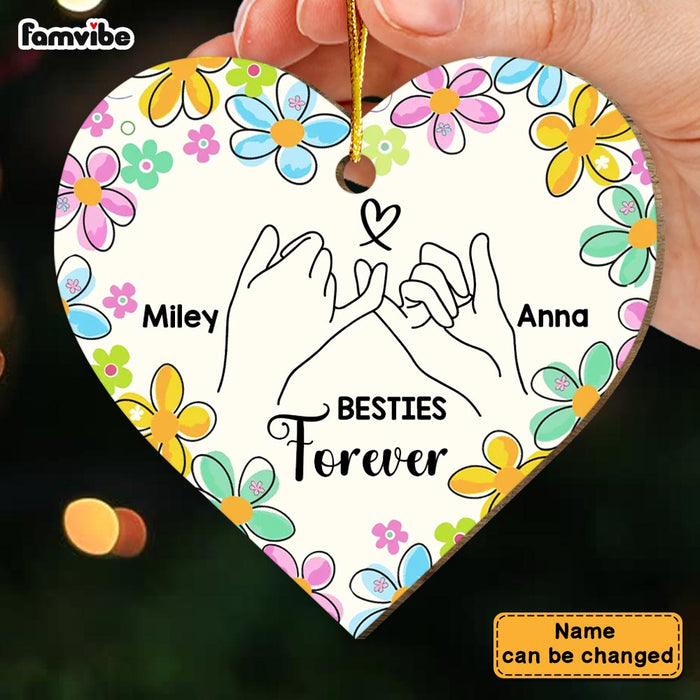 Personalized Friendship Floral Love Heart Ornament 30349 1