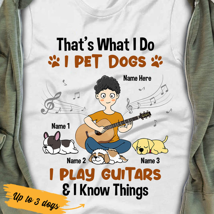 Personalized I Know Thing Dog And Guitar T Shirt JR282 67O36 1