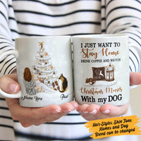 Personalized Stay Home Drink Coffee Dog Christmas  Mug NB42 85O60 thumb 1