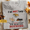Personalized Dog Lazy White T Shirt JN165 67O58 1