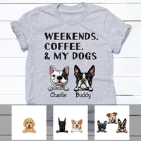 Personalized Weekends Coffee Dogs T Shirt OB223 29O57 thumb 1