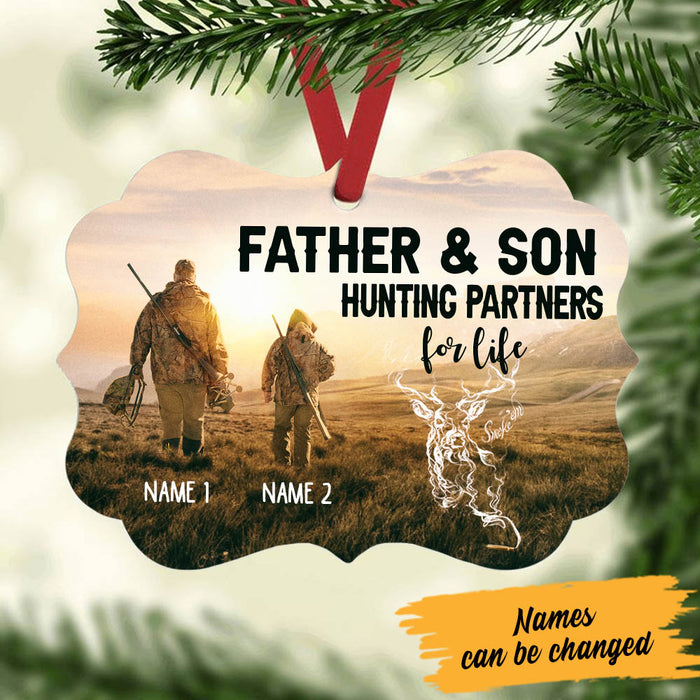 Personalized Father And Son Hunting Partners Benelux Ornament NB241 30O60 1