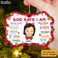 Personalized Gift For Granddaughter God Says I Am Benelux Ornament 30187 thumb 1